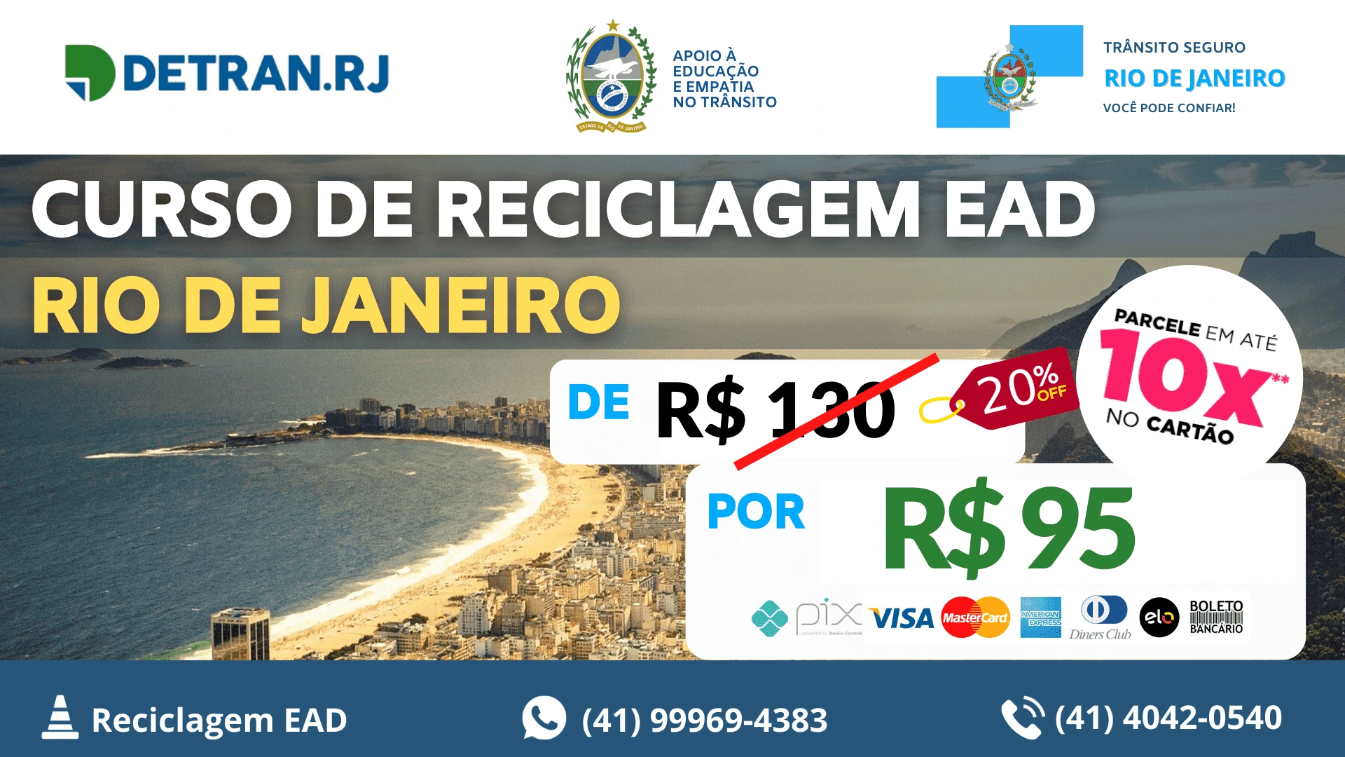 Promocao de R$ 130,00 por R$ 95,00